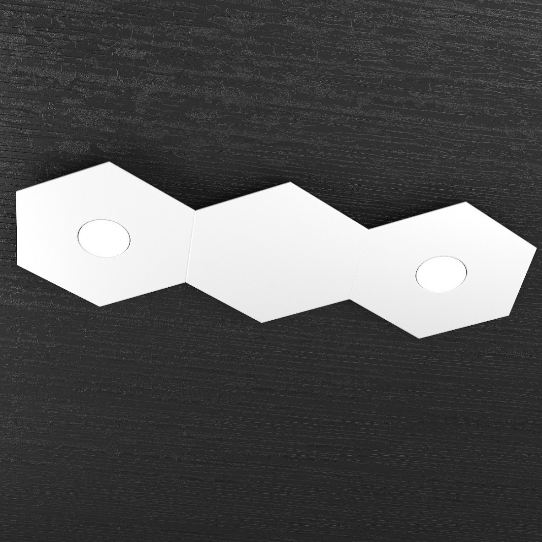 Plafoniera TP-HEXAGON 1142 2L1D GX53 LED metallo esagonale lampada parete soffitto moderna interno