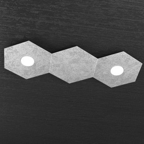 Plafoniera TP-HEXAGON 1142 2L1D GX53 LED metallo esagonale lampada parete soffitto moderna interno