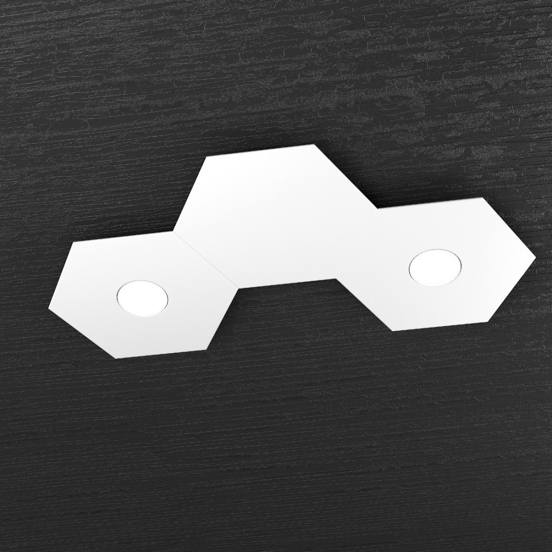 Plafoniera TP-HEXAGON 1142 2L1D GX53 LED metallo esagonale lampada parete soffitto moderna interno