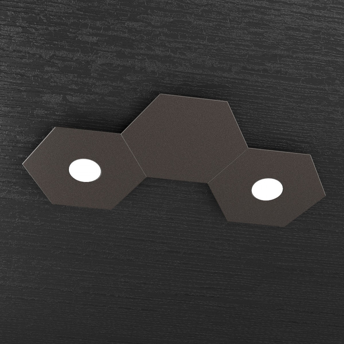 Plafoniera TP-HEXAGON 1142 2L1D GX53 LED metallo esagonale lampada parete soffitto moderna interno