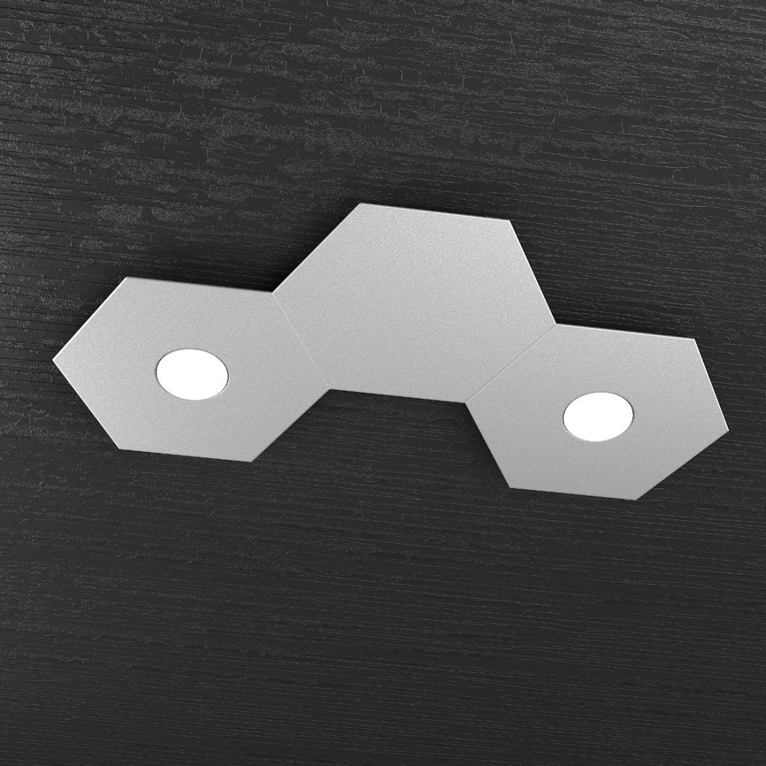 Plafoniera TP-HEXAGON 1142 2L1D GX53 LED metallo esagonale lampada parete soffitto moderna interno