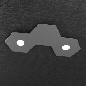 Plafoniera TP-HEXAGON 1142 2L1D GX53 LED metallo esagonale lampada parete soffitto moderna interno