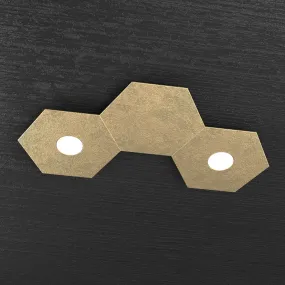 Plafoniera TP-HEXAGON 1142 2L1D GX53 LED metallo esagonale lampada parete soffitto moderna interno