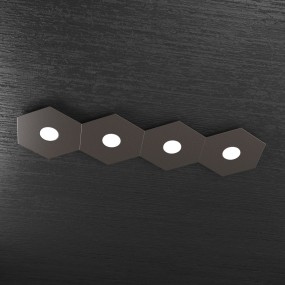 Plafoniera TP-HEXAGON 1142 4L GX53 LED metallo esagonale lampada parete soffitto moderna interno