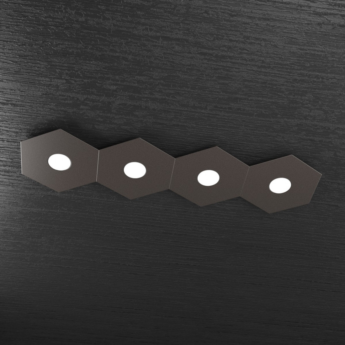 Plafoniera TP-HEXAGON 1142 4L GX53 LED metallo esagonale lampada parete soffitto moderna interno