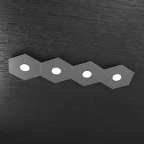 Plafoniera TP-HEXAGON 1142 4L GX53 LED metallo esagonale lampada parete soffitto moderna interno