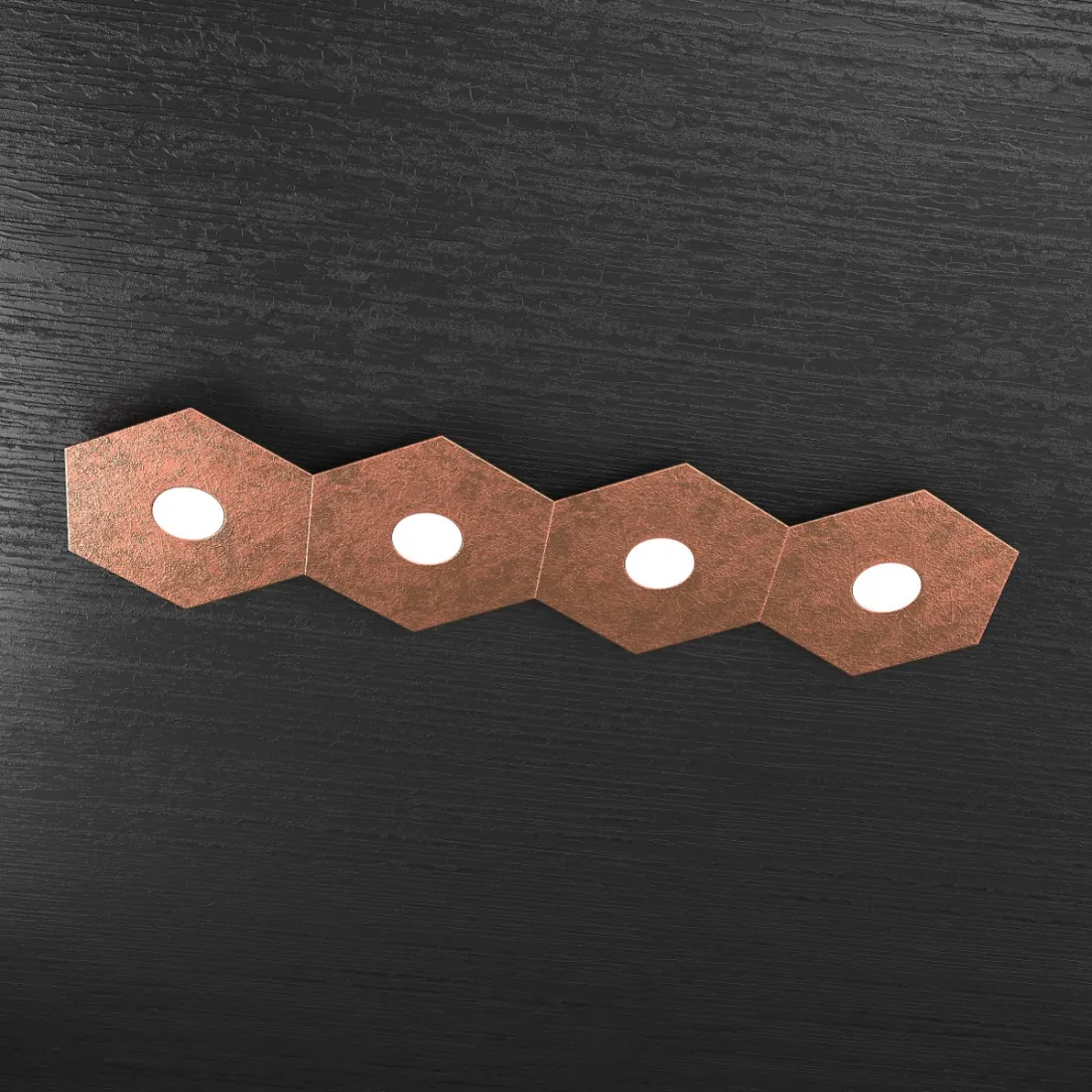 Plafoniera TP-HEXAGON 1142 4L GX53 LED metallo esagonale lampada parete soffitto moderna interno