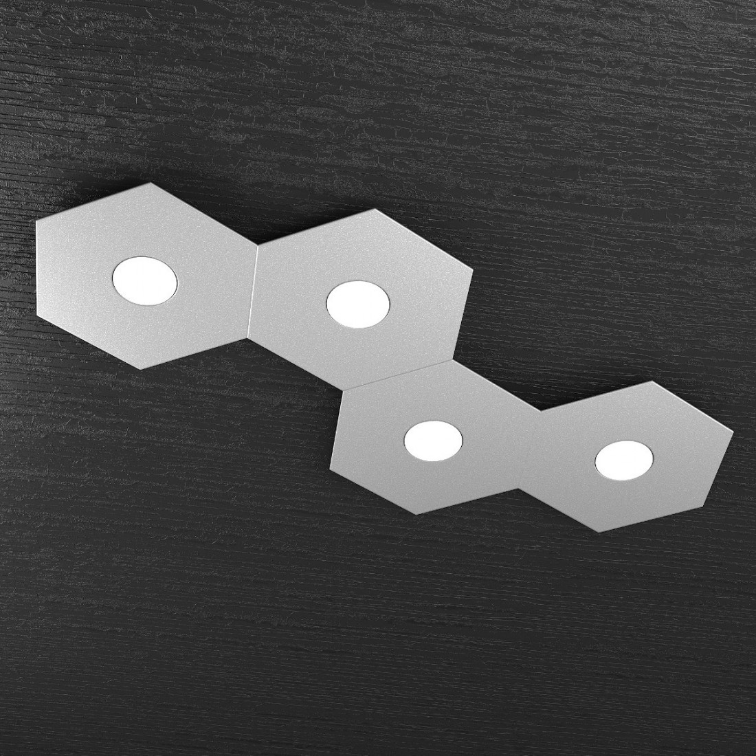 Plafoniera TP-HEXAGON 1142 4L A2 GX53 LED metallo esagonale lampada parete soffitto moderna interno