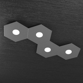 Plafoniera TP-HEXAGON 1142 4L A2 GX53 LED metallo esagonale lampada parete soffitto moderna interno