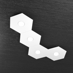 Plafoniera TP-HEXAGON 1142 4L A3 GX53 LED metallo esagonale lampada parete soffitto moderna interno