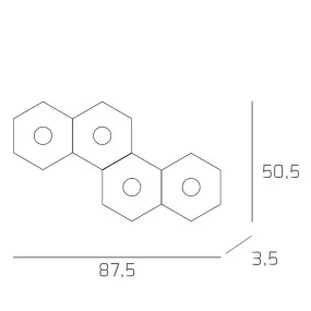 Plafoniera TP-HEXAGON 1142 4L A2 GX53 LED metallo esagonale lampada parete soffitto moderna interno