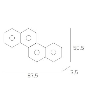 Plafoniera TP-HEXAGON 1142 4L A2 GX53 LED metallo esagonale lampada parete soffitto moderna interno