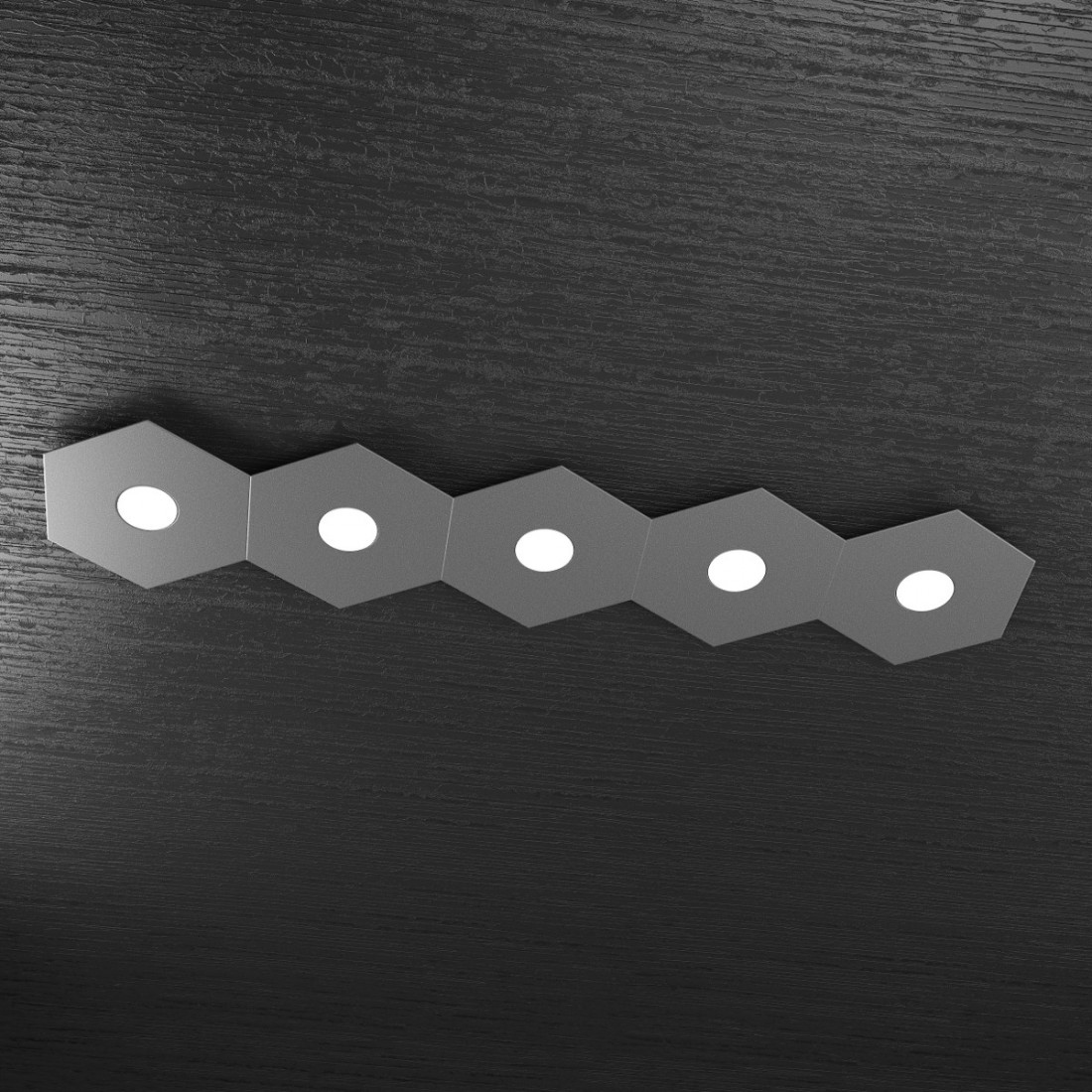 Plafoniera TP-HEXAGON 1142 5L GX53 LED metallo esagonale lampada parete soffitto moderna interno