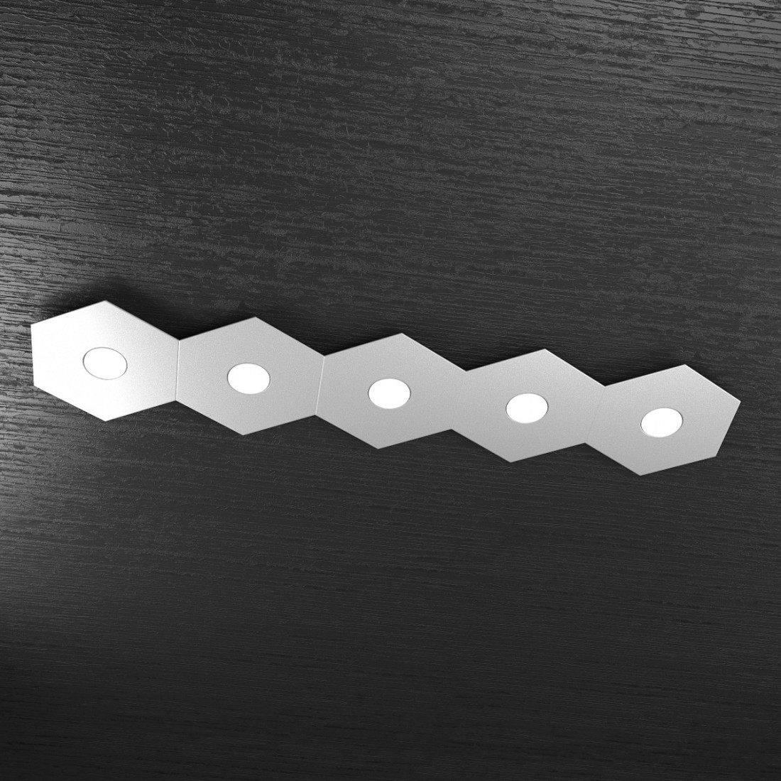 Plafoniera TP-HEXAGON 1142 5L GX53 LED metallo esagonale lampada parete soffitto moderna interno