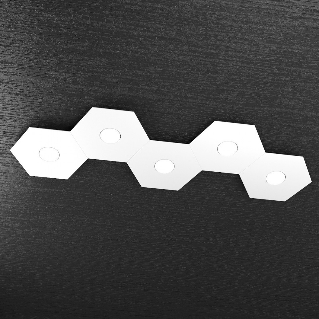 Plafoniera TP-HEXAGON 1142 5L A2 GX53 LED metallo esagonale lampada parete soffitto moderna interno