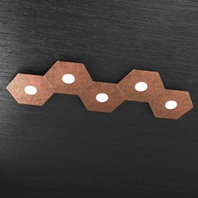 Plafoniera TP-HEXAGON 1142 5L A2 GX53 LED metallo esagonale lampada parete soffitto moderna interno