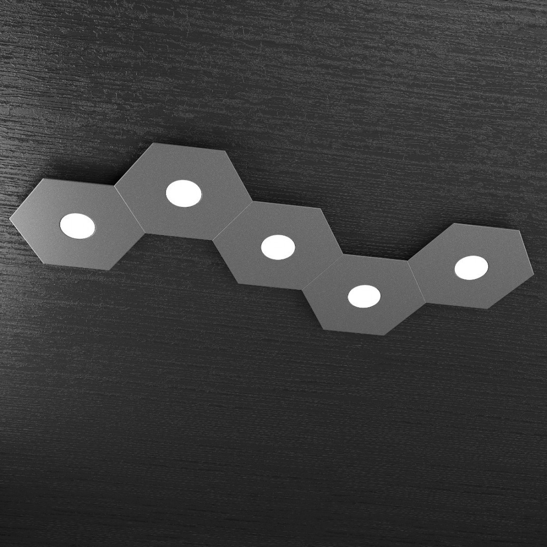 Plafoniera TP-HEXAGON 1142 5L A4 GX53 LED metallo esagonale lampada parete soffitto moderna interno