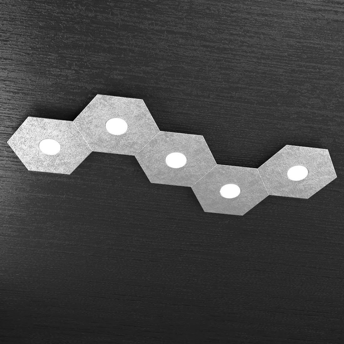 Plafoniera TP-HEXAGON 1142 5L A4 GX53 LED metallo esagonale lampada parete soffitto moderna interno