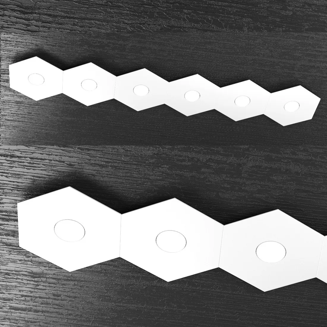 Plafoniera TP-HEXAGON 1142 6L A1 GX53 LED metallo esagonale lampada parete soffitto moderna interno