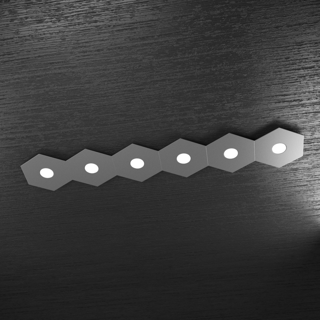 Plafonnier TP-HEXAGON 1142 6L A1 GX53 LED lampe hexagonale en métal plafond mur intérieur moderne