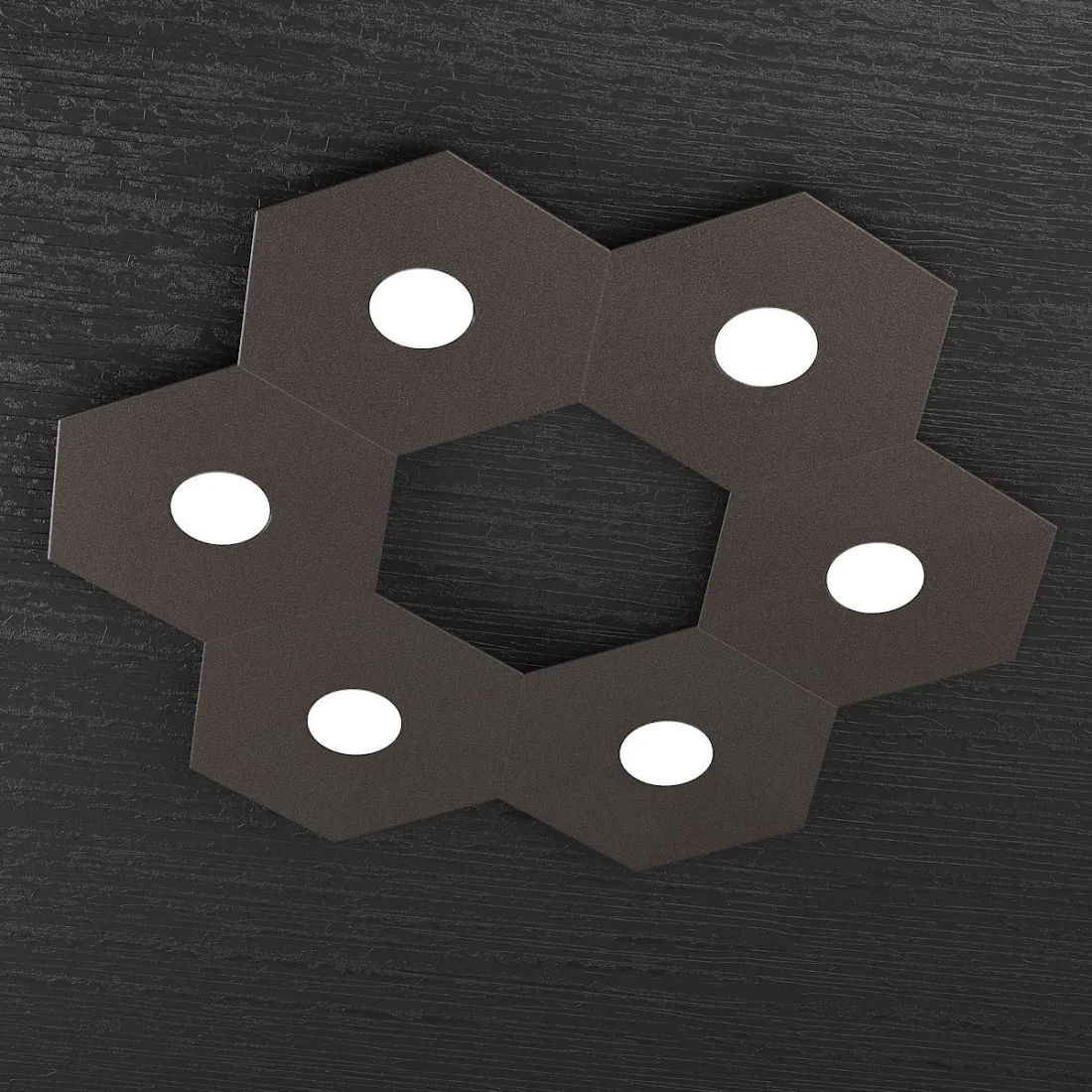 Plafoniera TP-HEXAGON 1142 6L A3 GX53 LED tonda metallo lampada parete soffitto multiluce moderna interno