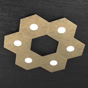 Plafoniera TP-HEXAGON 1142 6L A3 GX53 LED tonda metallo lampada parete soffitto multiluce moderna interno