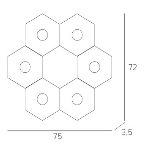 Deckenleuchte TP-HEXAGON...