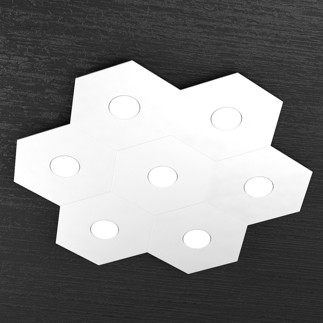 Plafoniera TP-HEXAGON 1142 7L GX53 LED tonda metallo lampada parete soffitto multiluce moderna interno