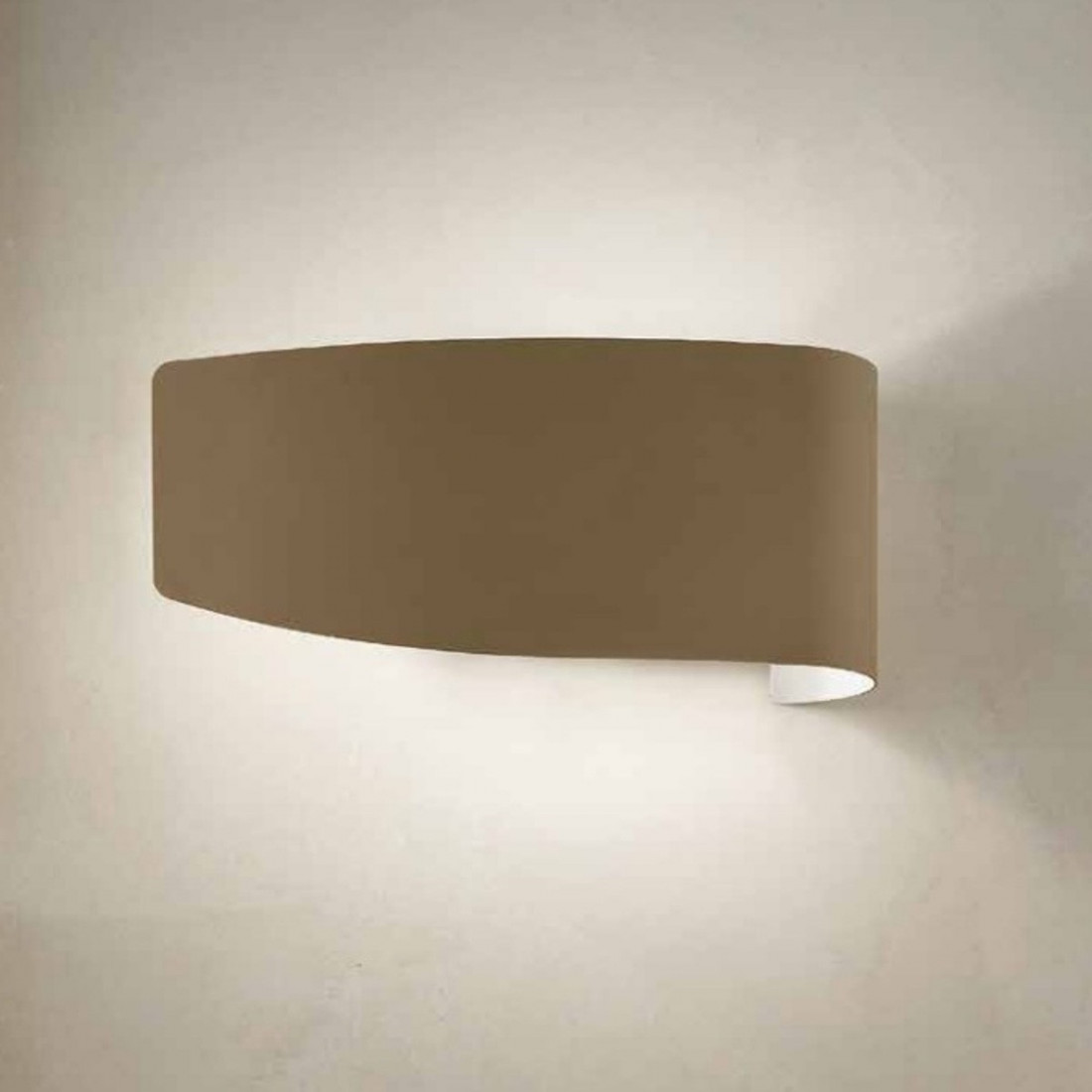 Applique FB-VIRGOLA 582 A E27 LED metallo colorato biemissione lampada parete moderna interno