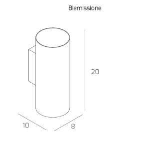 Applique TP-SHAPE 1143 AG GX53 LED metallo bianco grigio sabbia lampada parete cilindro moderna interno