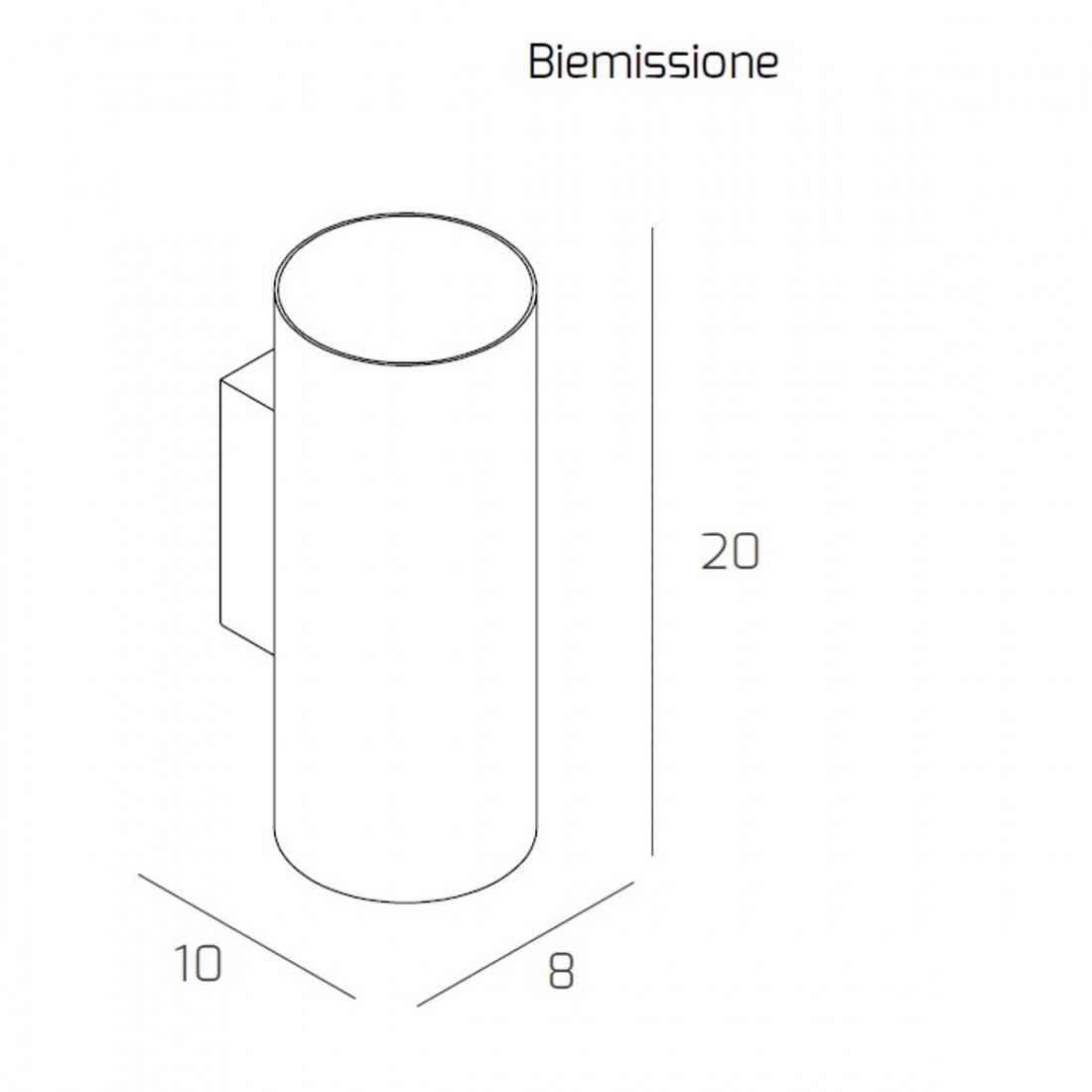 Applique TP-SHAPE 1143 AG GX53 LED metallo bianco grigio sabbia lampada parete cilindro moderna interno