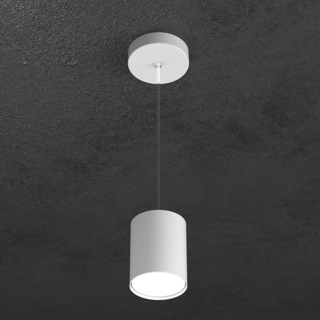 Suspension TP-SHAPE 1143 S10 GX53 LED métal blanc gris sable lampe mur cylindre intérieur moderne