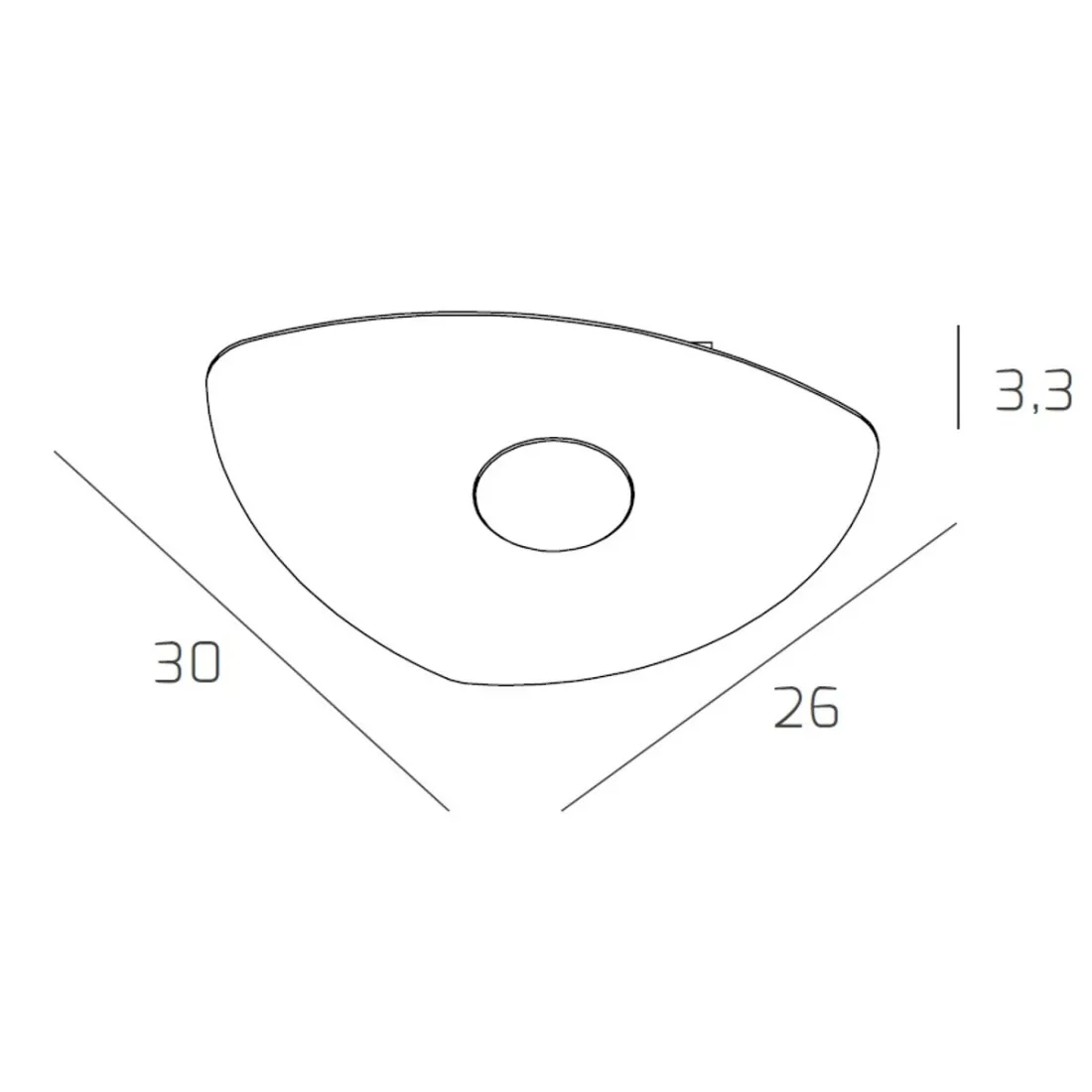Plafoniera TP-SHAPE 1143 1 GX53 LED metallo bianco sabbia grigio lampda soffitto triangolo moderna interno