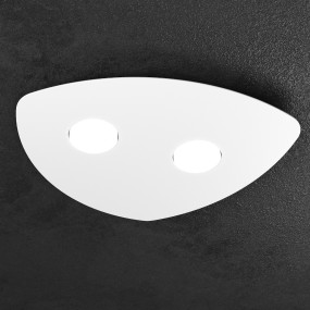 Plafoniera TP-SHAPE 1143 2 GX53 LED metallo bianco sabbia grigio lampda soffitto triangolo moderna interno