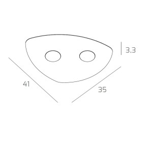 Plafoniera TP-SHAPE 1143 2 GX53 LED metallo bianco sabbia grigio lampda soffitto triangolo moderna interno