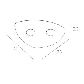 Plafoniera TP-SHAPE 1143 2 GX53 LED metallo bianco sabbia grigio lampda soffitto triangolo moderna interno