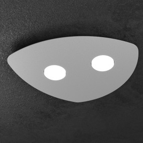 Plafoniera TP-SHAPE 1143 2 GX53 LED metallo bianco sabbia grigio lampda soffitto triangolo moderna interno