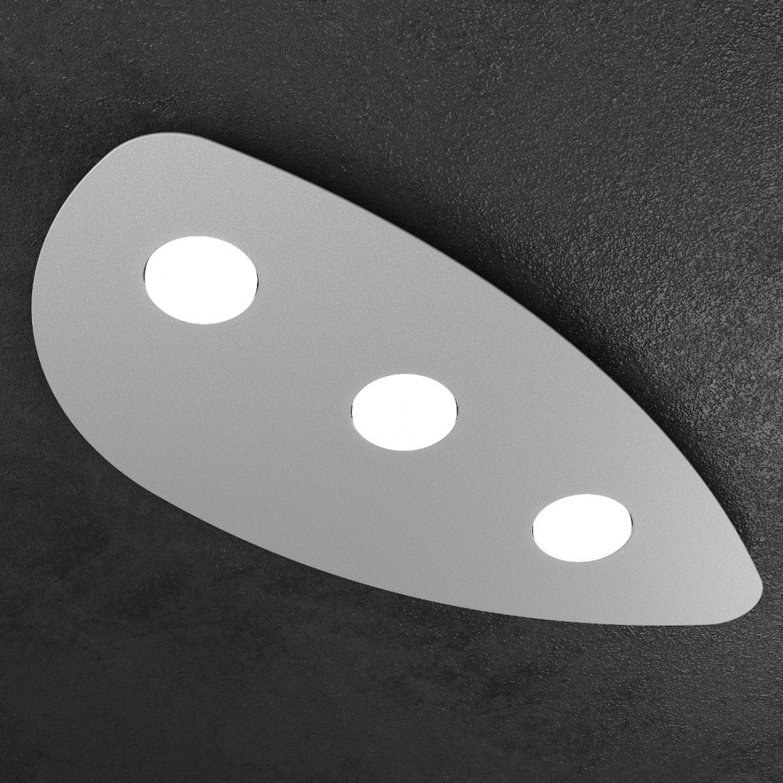 Plafonnier TP-SHAPE 1143 3 GX53 LED métal blanc sable gris lampda plafond triangle intérieur moderne