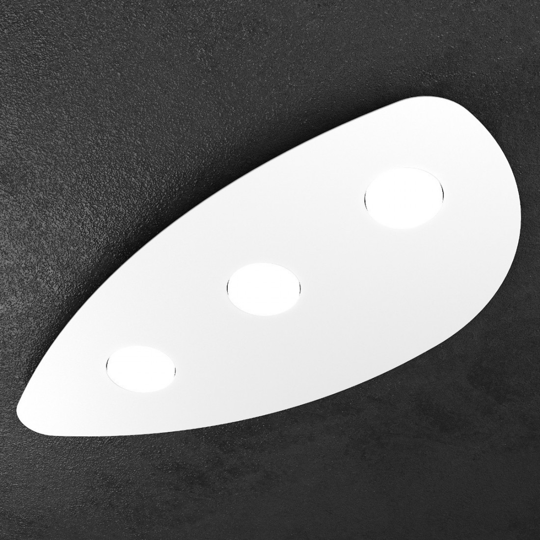 Plafoniera TP-SHAPE 1143 3 GX53 LED metallo bianco sabbia grigio lampda soffitto triangolo moderna interno