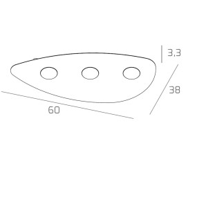 Plafoniera TP-SHAPE 1143 3 GX53 LED metallo bianco sabbia grigio lampda soffitto triangolo moderna interno