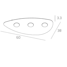 Plafoniera TP-SHAPE 1143 3 GX53 LED metallo bianco sabbia grigio lampda soffitto triangolo moderna interno