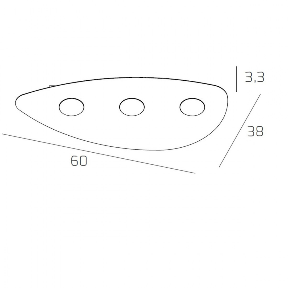 Plafoniera TP-SHAPE 1143 3 GX53 LED metallo bianco sabbia grigio lampda soffitto triangolo moderna interno