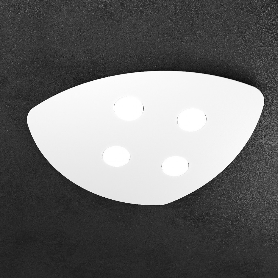 Plafonnier TP-SHAPE 1143 4 GX53 LED métal blanc sable gris lampda plafond triangle intérieur moderne