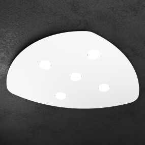 Plafoniera TP-SHAPE 1143 5 GX53 LED metallo bianco sabbia grigio lampda soffitto triangolo moderna interno