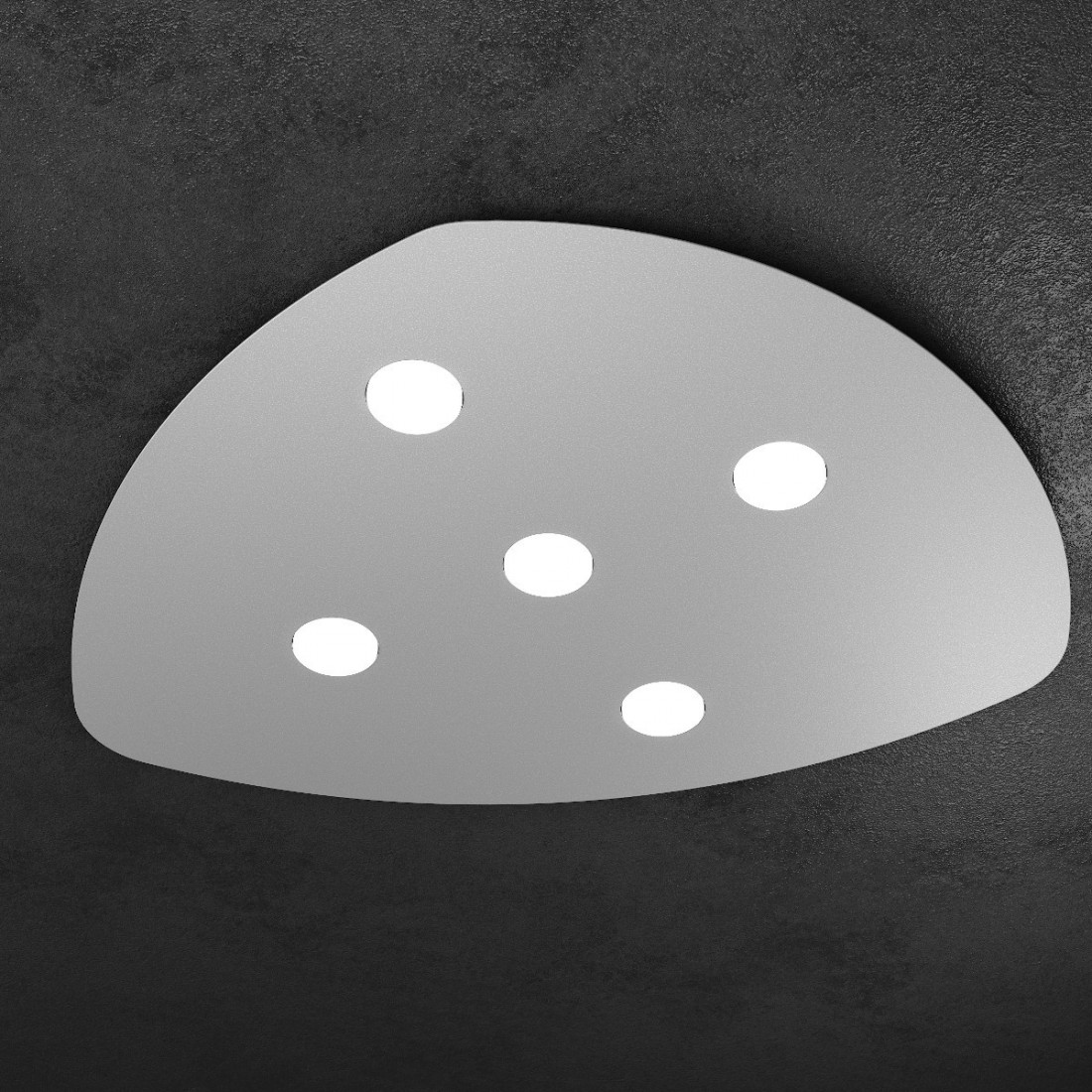 Plafoniera TP-SHAPE 1143 5 GX53 LED metallo bianco sabbia grigio lampda soffitto triangolo moderna interno