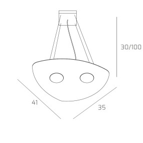 Sospensione TP-SHAPE 1143 S2 GX53 LED metallo bianco sabbia grigio lampadario triangolo moderno interno