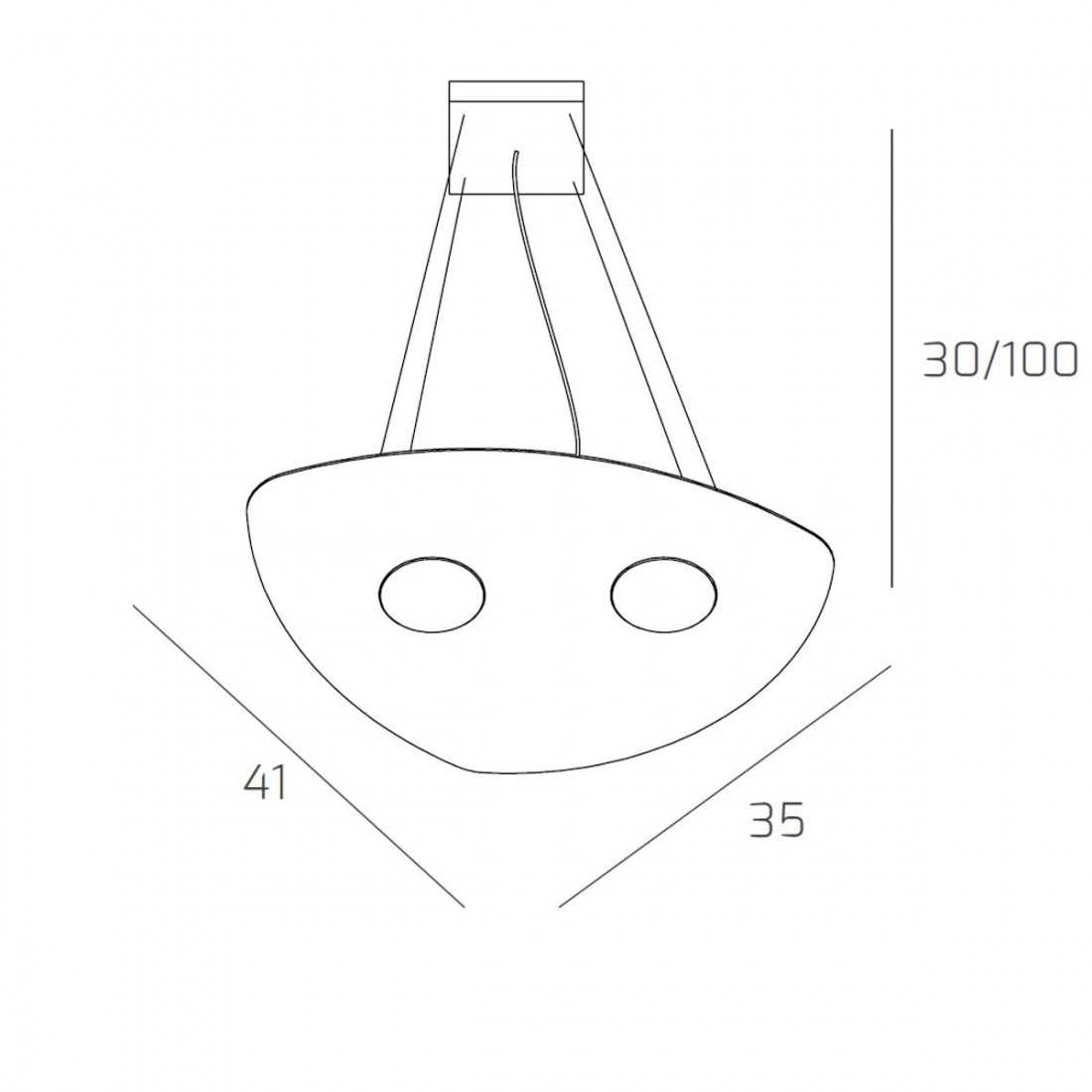 Sospensione SHAPE 1143 S2+1 Top Light