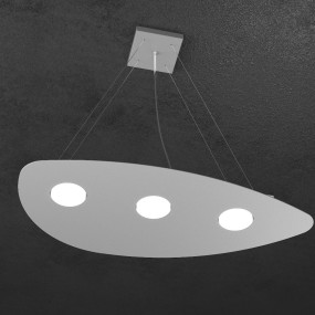 Sospensione TP-SHAPE 1143 S3+2 GX53 LED metallo bianco sabbia grigio lampadario triangolo moderno interno