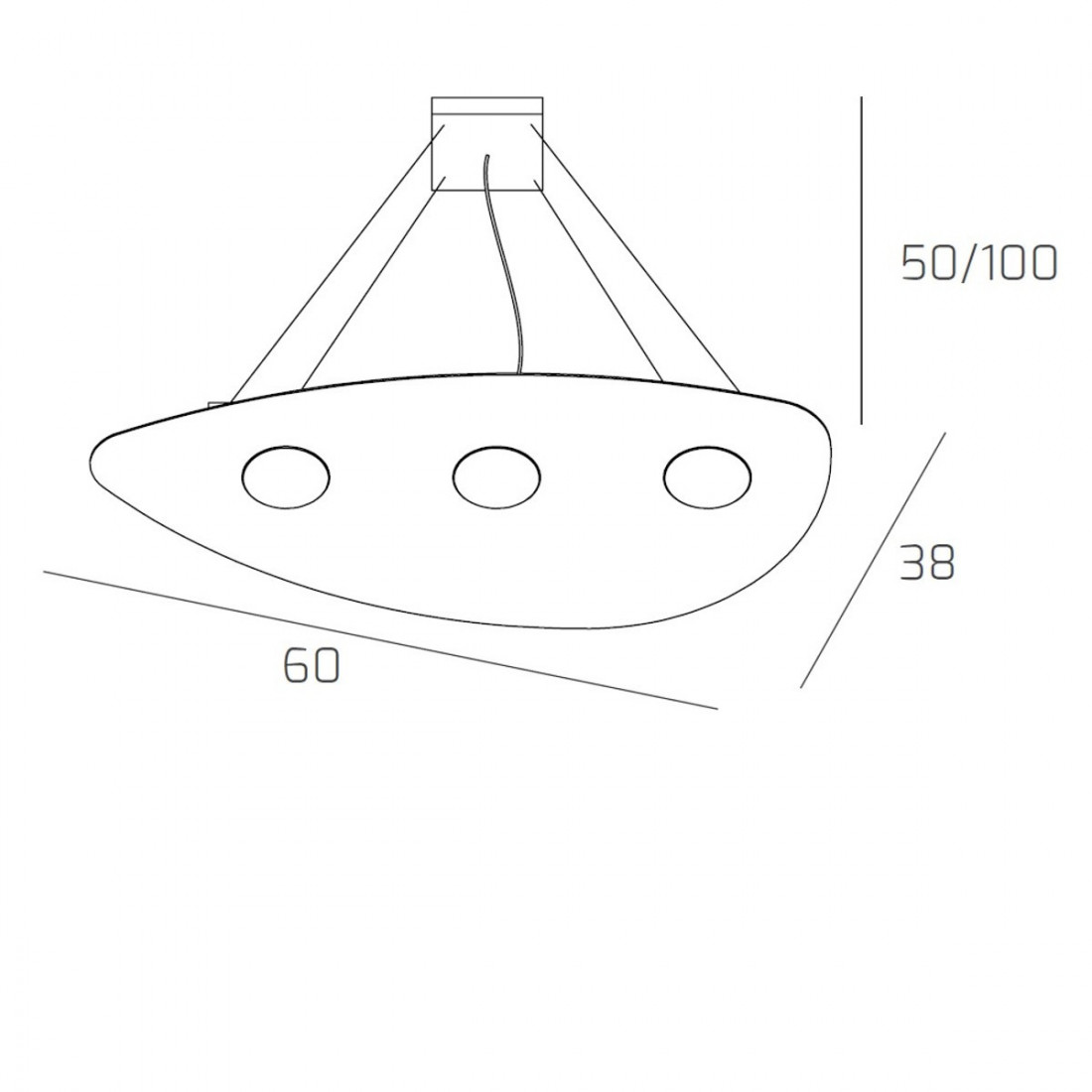 Sospensione SHAPE 1143 S3+2 Top Light