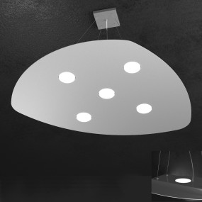 Sospensione TP-SHAPE 1143 S4+2 GX53 LED metallo bianco sabbia grigio lampadario triangolo moderno interno